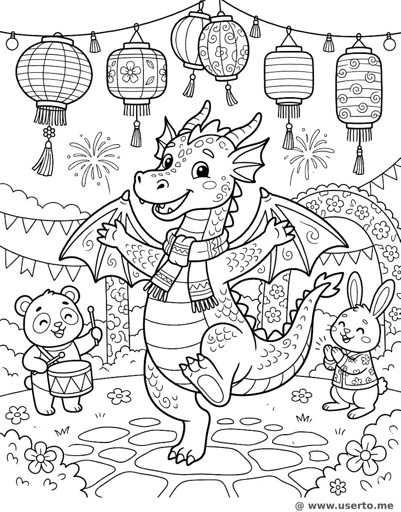 Magischer Drache zum Neujahrsfest