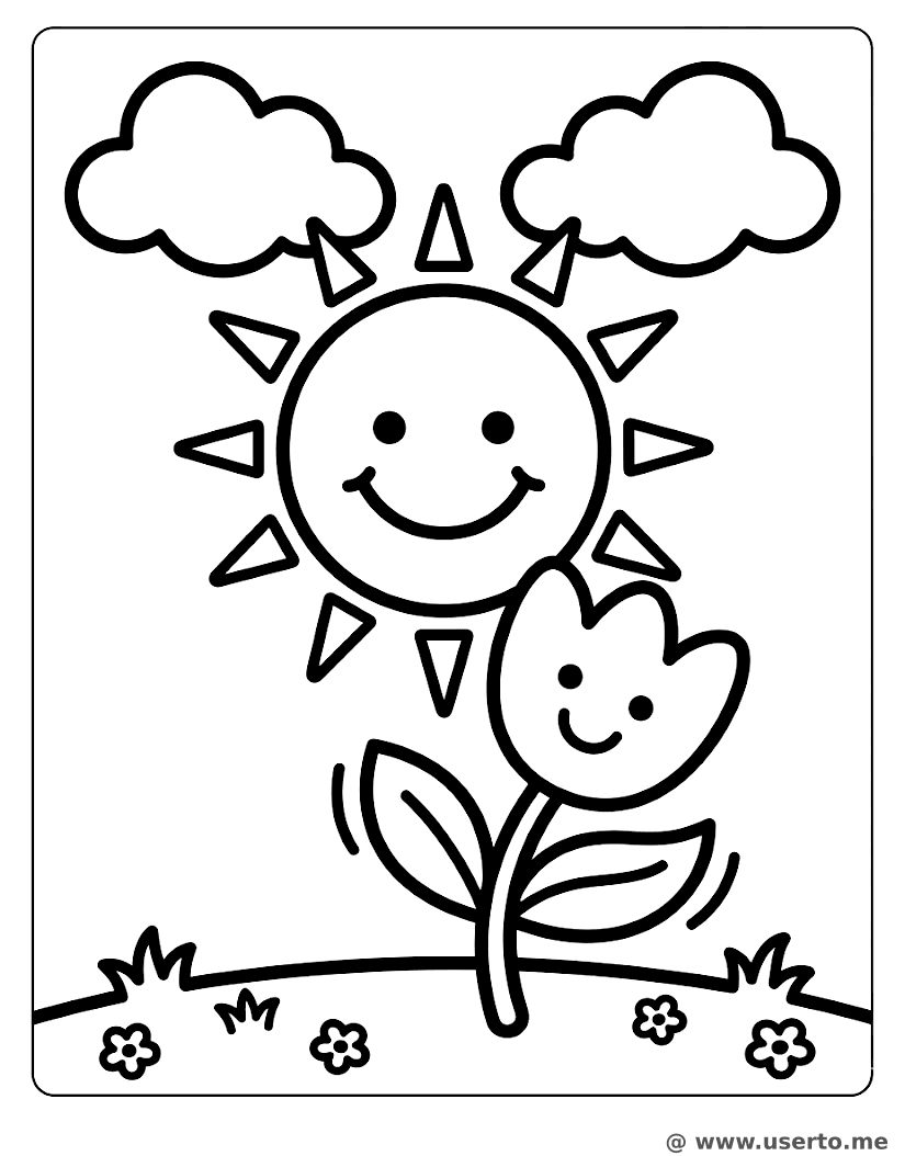 Happy Sun and Dancing Flower
