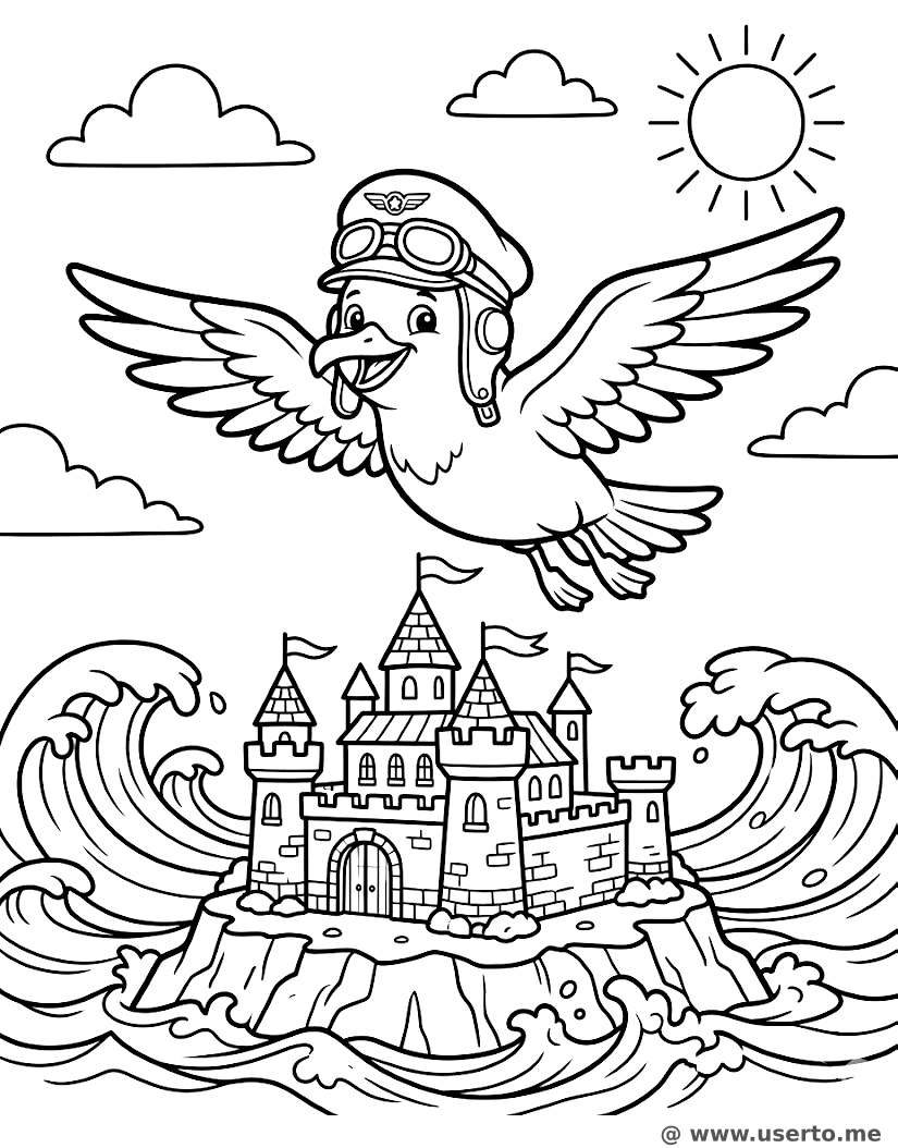 Seagull Pilot at Mont Saint-Michel