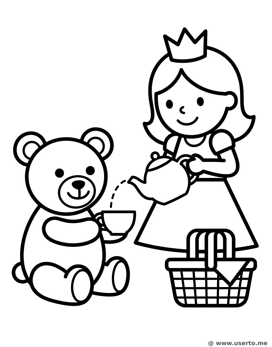 곰 인형과 함께하는 티 파티