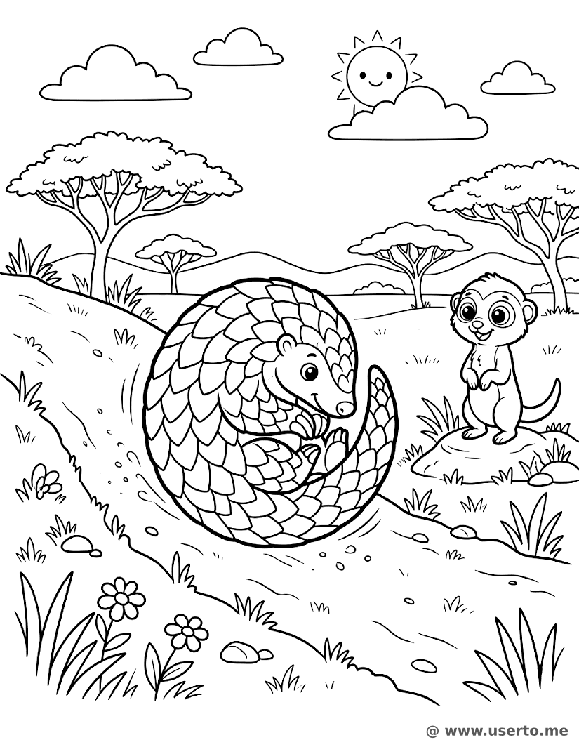 The Rolling Pangolin's Journey