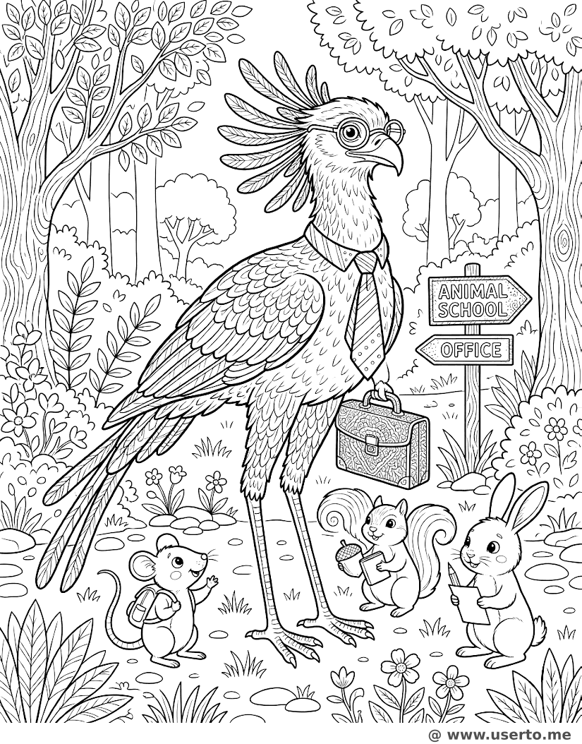 Sophisticated Secretary Bird