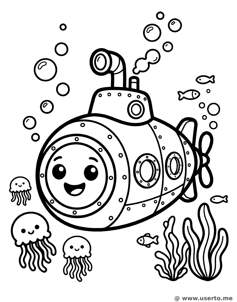 Friendly Bubbling Submarine