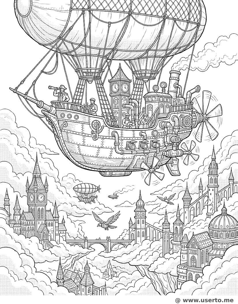 O Viajante do Céu Steampunk