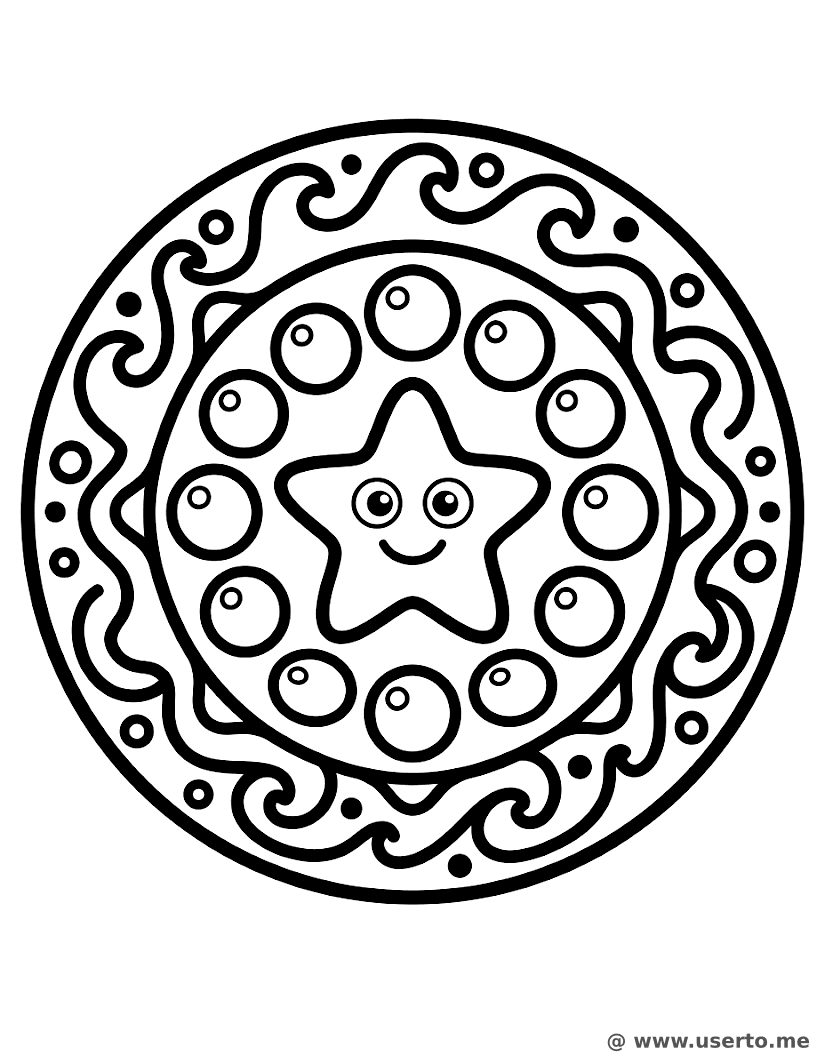 Mandala de Remolino de Estrellas de Mar