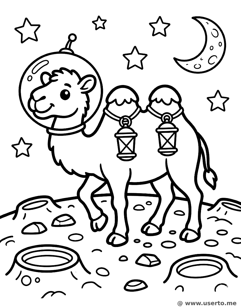 Caravana en la Luna del Desierto
