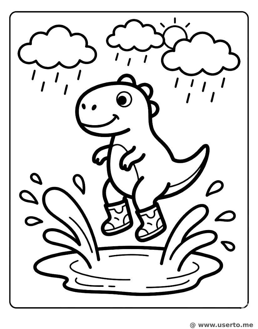 O mergulho do dino no dia de chuva