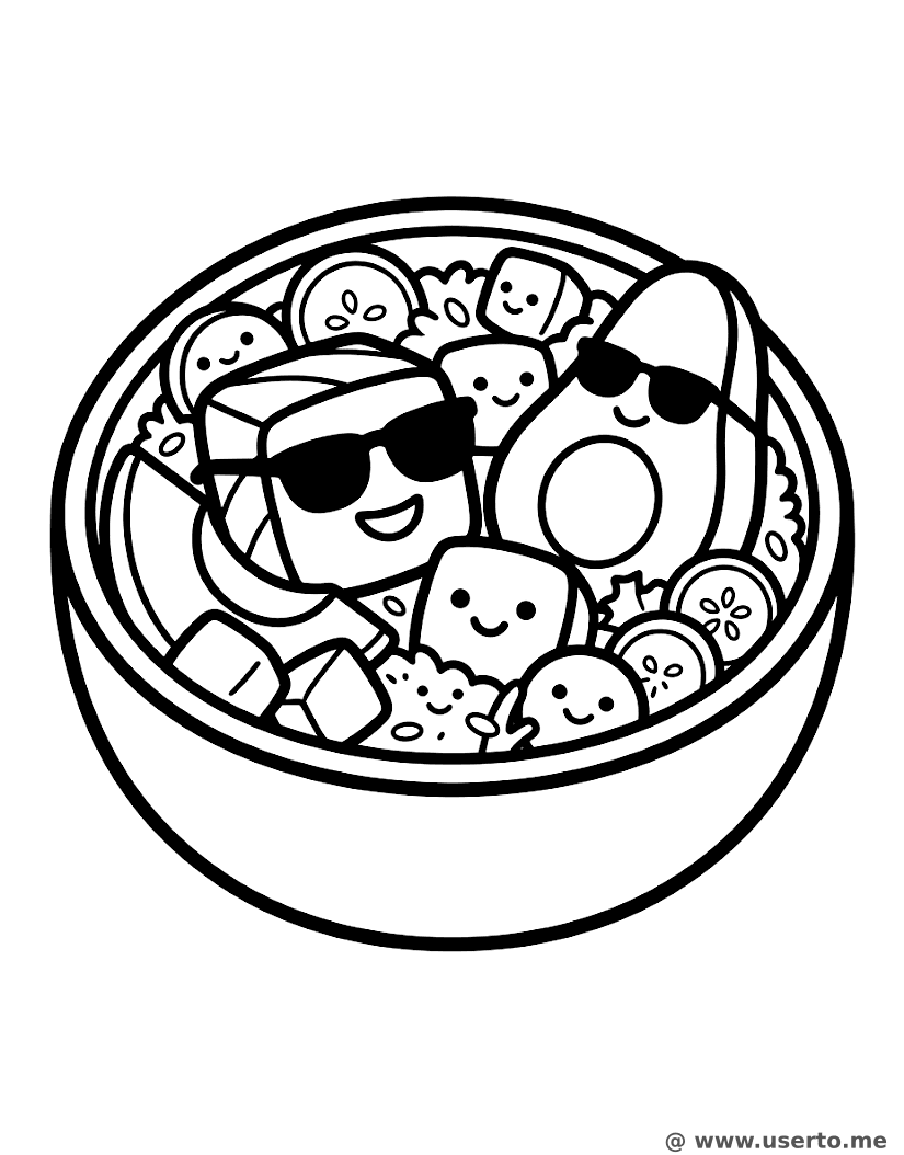 Sunny Hawaiian Poke Bowl