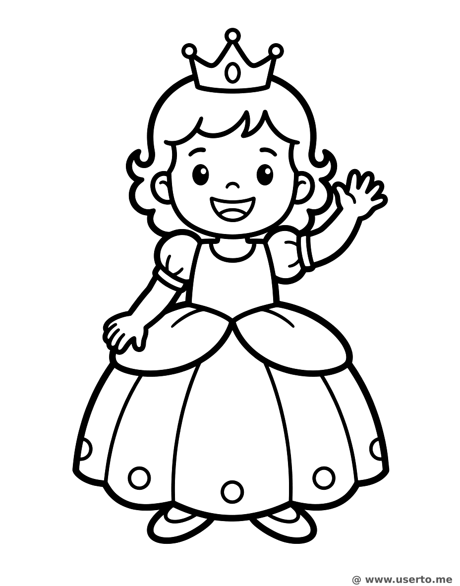Princesa Feliz Saludando