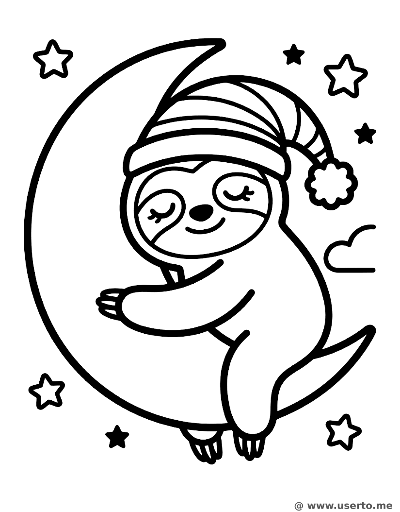 Perezoso Dormilón en la Luna