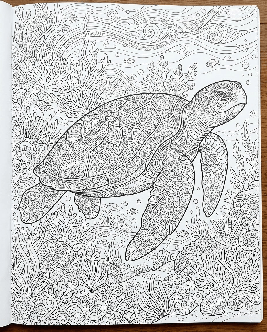 Mystical Sea Turtle Journey