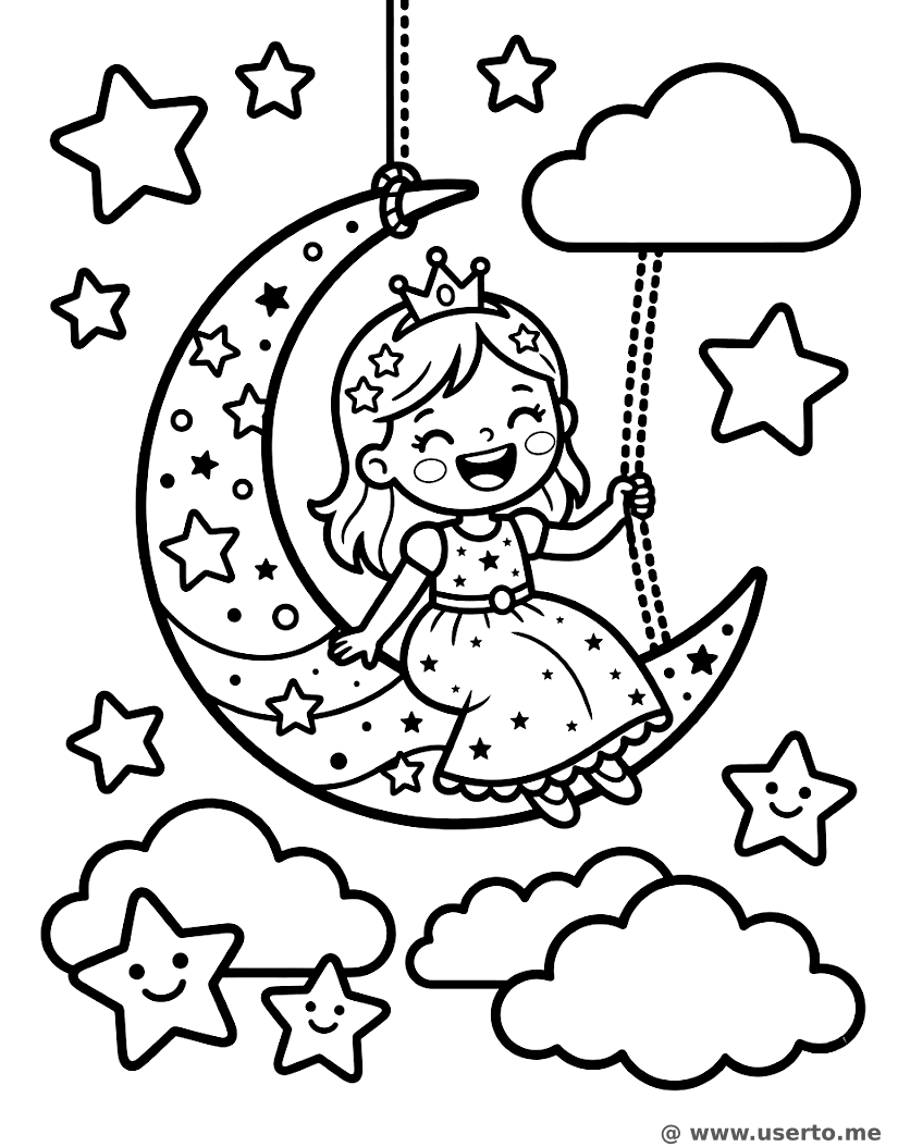 Princesa do Balanço na Lua Estrelada