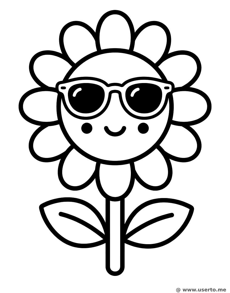 선글라스 낀 해바라기