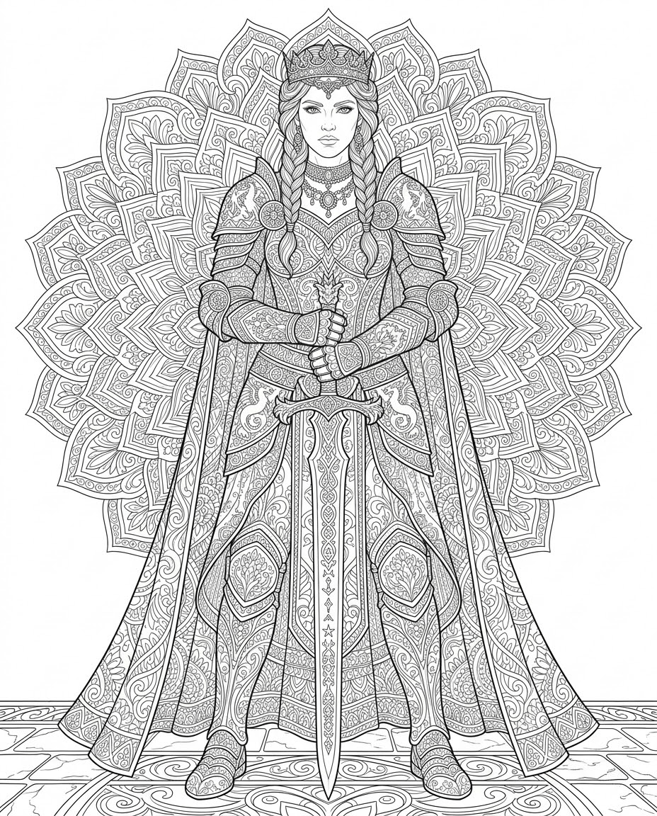 Princesa guerreira corajosa