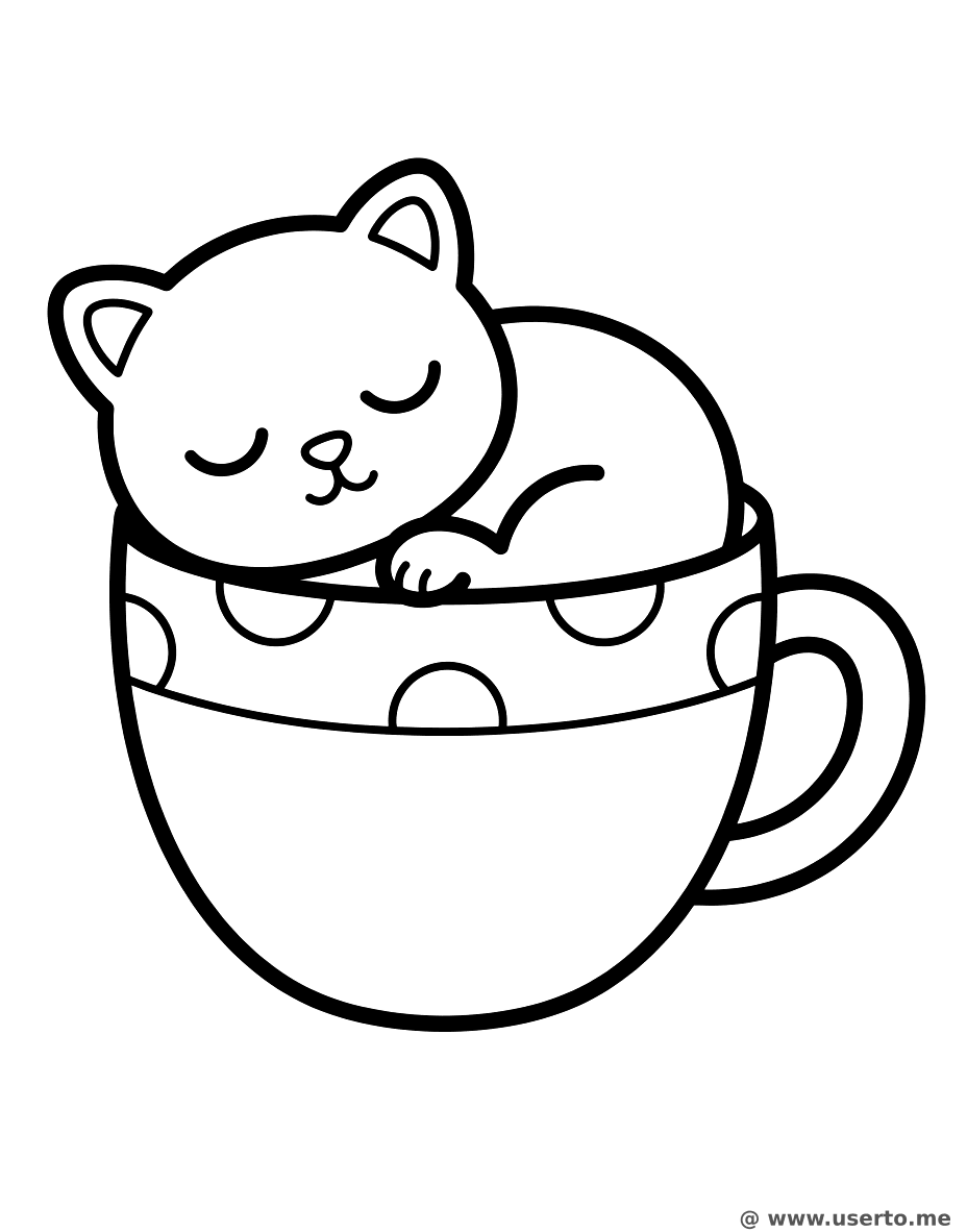 Gatito en una Taza de Té
