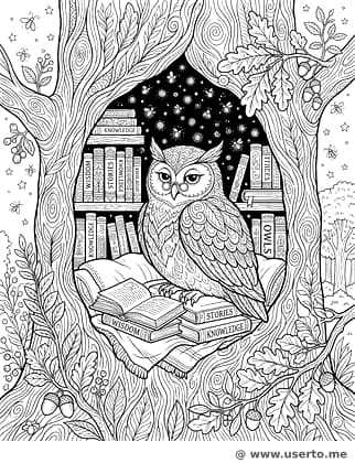 Owl's Enchanted Forest Library