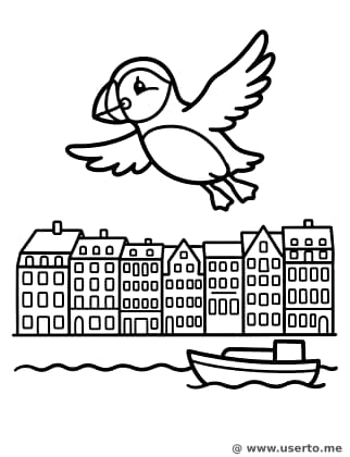 Papageitaucher im bunten Dänemark