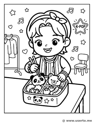 Idol Chibi Montando uma Marmita Bento