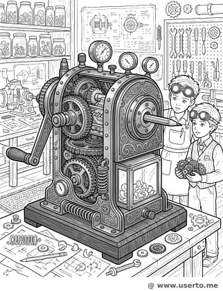 Invento de sacapuntas Steampunk