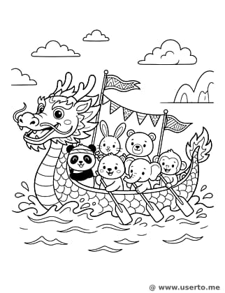 Aventura na corrida de barcos dragão