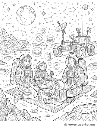 Piquenique Lunar com o Nascer da Terra