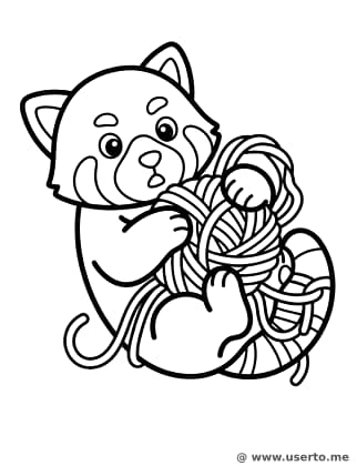 Das Wollknäuel-Chaos des Roten Pandas
