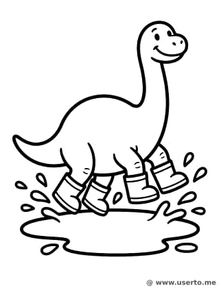 Brachiosaurus am Regentag