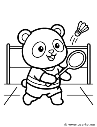 A Partida de Badminton do Pequeno Panda