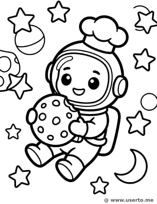 A bolacha gigante do mini chef espacial