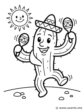 Dancing Cactus with Maracas