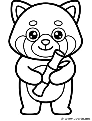 Red Panda's Bamboo Snack