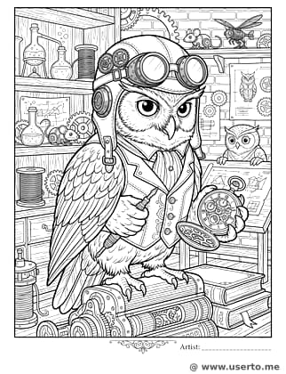 The Clockwork Inventor Owl