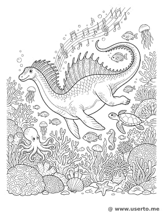 Amargasaurus Underwater Coral Reef Concert