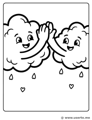 Happy Clouds and Heart Rain