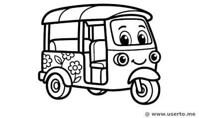 Fröhliches Thai-Tuk-Tuk