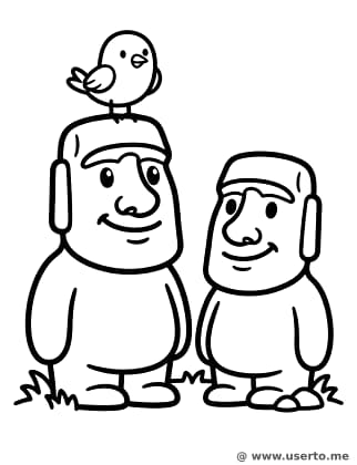 Happy Moai Statues