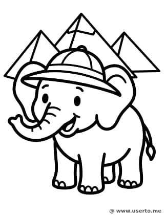 Elefant bei den Pyramiden