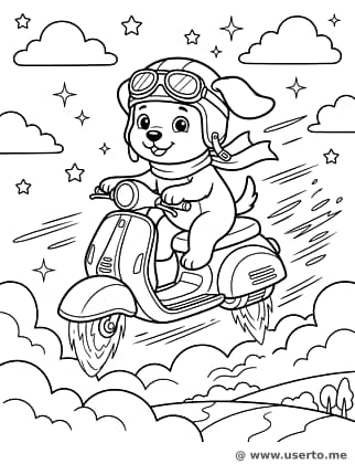 Welpen-Himmelsroller-Pilot