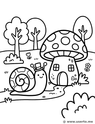 Das kuschelige Pilzhaus der Schnecke
