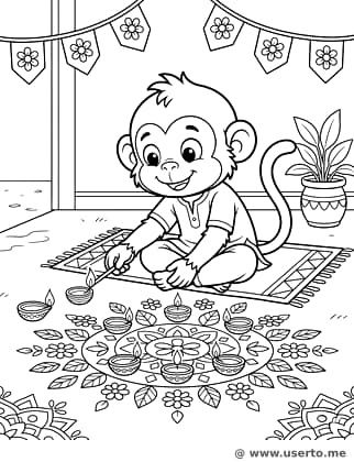Linternas del Mono de Diwali