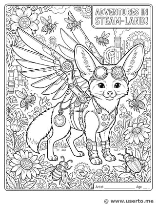 Steampunk-Wüstenfuchs-Entdecker