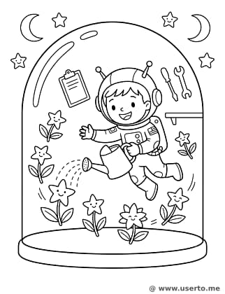 Excited Space Greenhouse Botanist