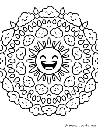 Sun and Cloud Weather Wheel