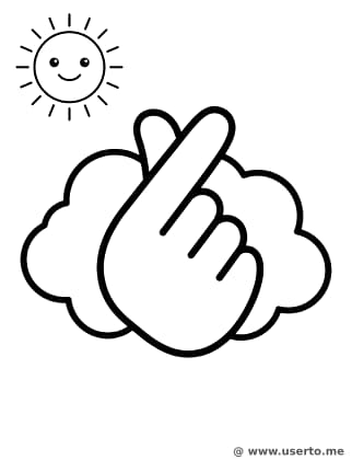Nubes de Corazón de Dedos