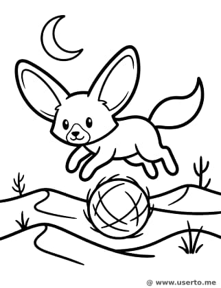 O fennec e a planta rolante