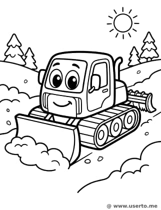 Brave Snow Groomer Clearing the Slopes