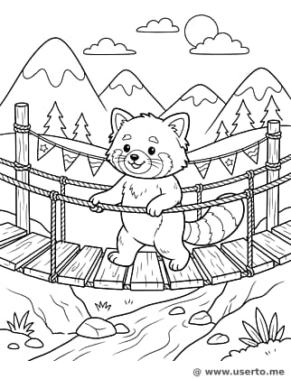 El Puente de Montaña del Panda Rojo