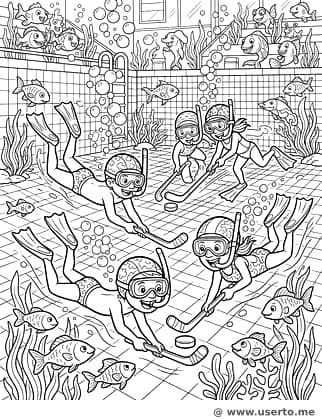 Underwater Hockey Deep Sea Match