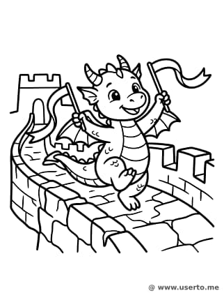 Little Dragon Dancing on Great Wall