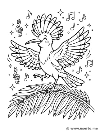Dancing Hoopoe with a Crown of Feathers